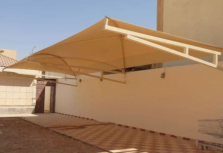 تركيب مظلات قماش خام أو PVC